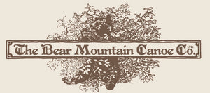 Vintage Bear Mountain Boats logo showing bear in bushes