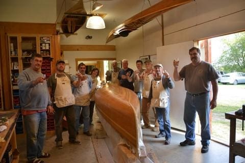 Celebrating a Job Well Done: Woodstrip Canoe Course, September 27-October 3